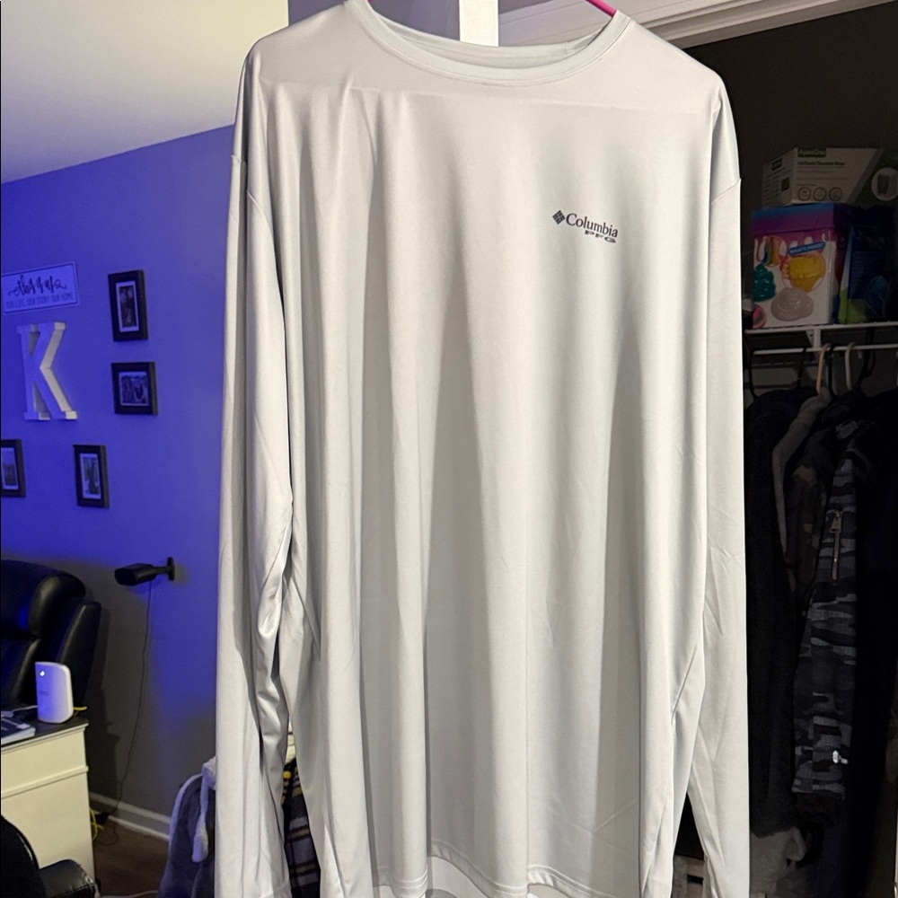 Men’s XXL Columbia Men’s Long-Sleeve Performance Shirt — Grey